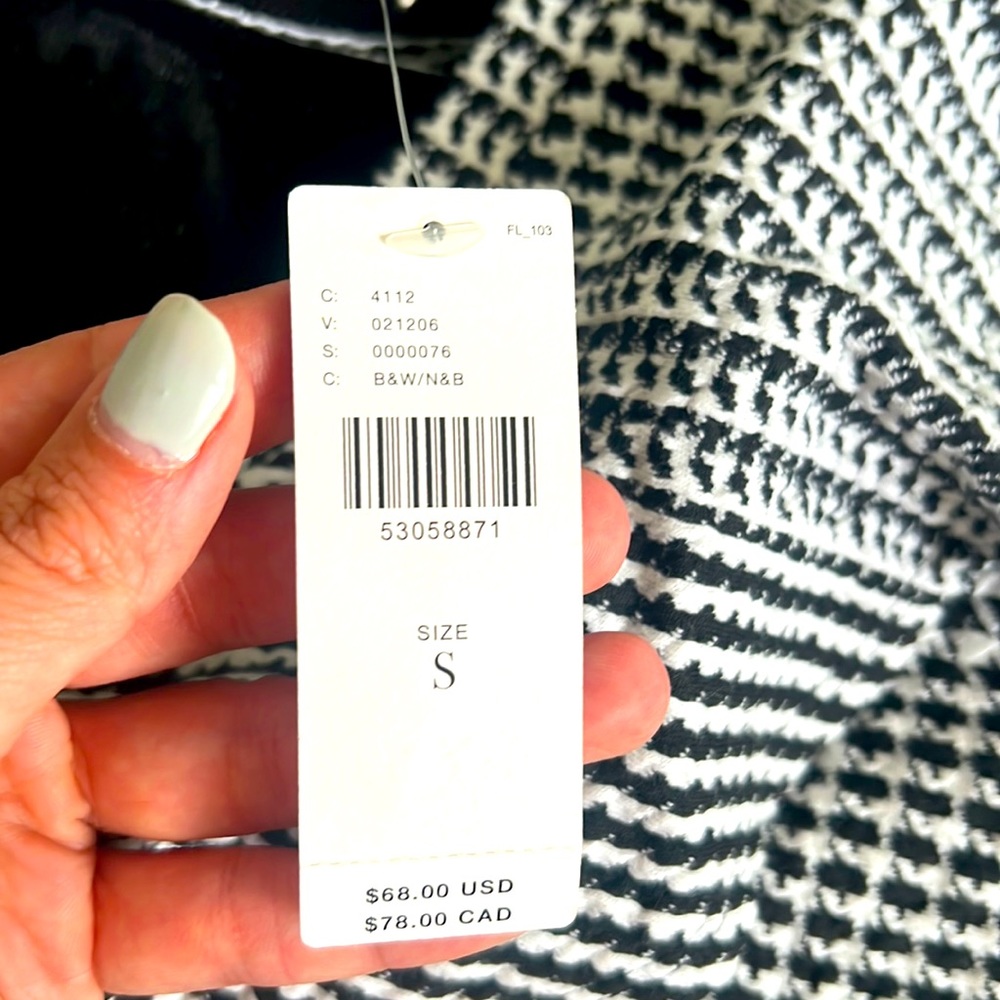 Anthropologie Dolan Callan Ruffled Houndstooth Top S - Picture 3 of 5